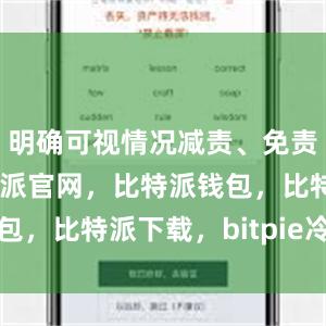 明确可视情况减责、免责；另外比特派官网，比特派钱包，比特派下载，bitpie冷钱包