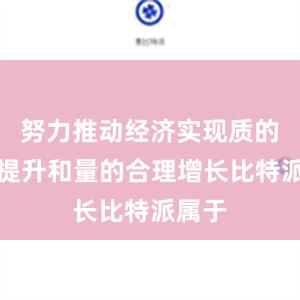 努力推动经济实现质的有效提升和量的合理增长比特派属于